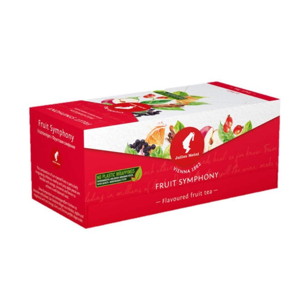 Julius Meinl Fruit Symphony Herbal Tea 25 tea bags - Plastic Free Packaging & Biodegradeable Filter