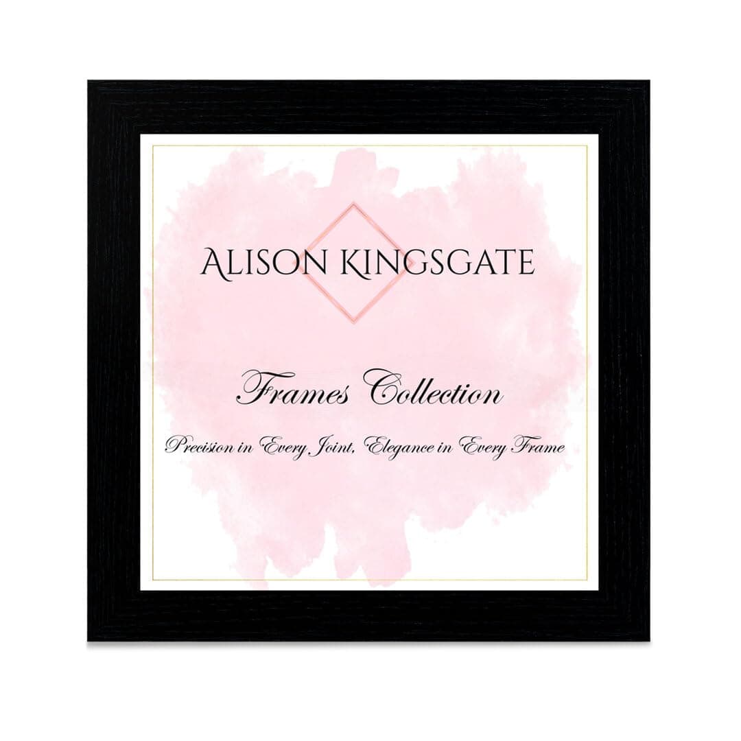 Alison Kingsgate Modern 60X60CM Black Picture Frames- Engineered Wood Photo Frame with Shatterproof Perspex Front- Ideal for Posters, Certificates & Artwork- Wall Mount or Tabletop Display
