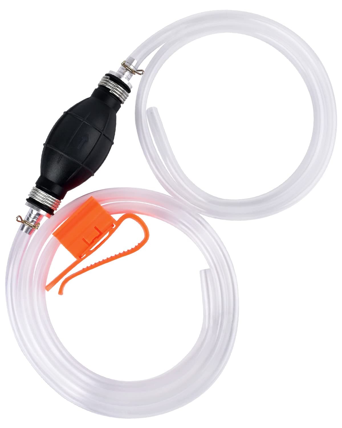 KATUMO Gasoline Siphon Hose, Gas Oil Water Fuel Transfer Siphon Pump, Portable Widely Use Hand Fuel Pump, Fuel Transfer Pump with 2 Durable PVC Hoses