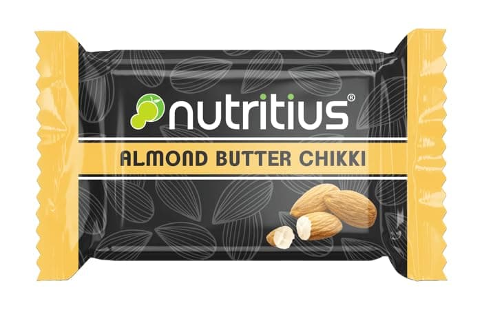 Nutritius Almond Butter & Sukha Mewa Chikkis, 125 grams (Pack Of 10) - Family Pack