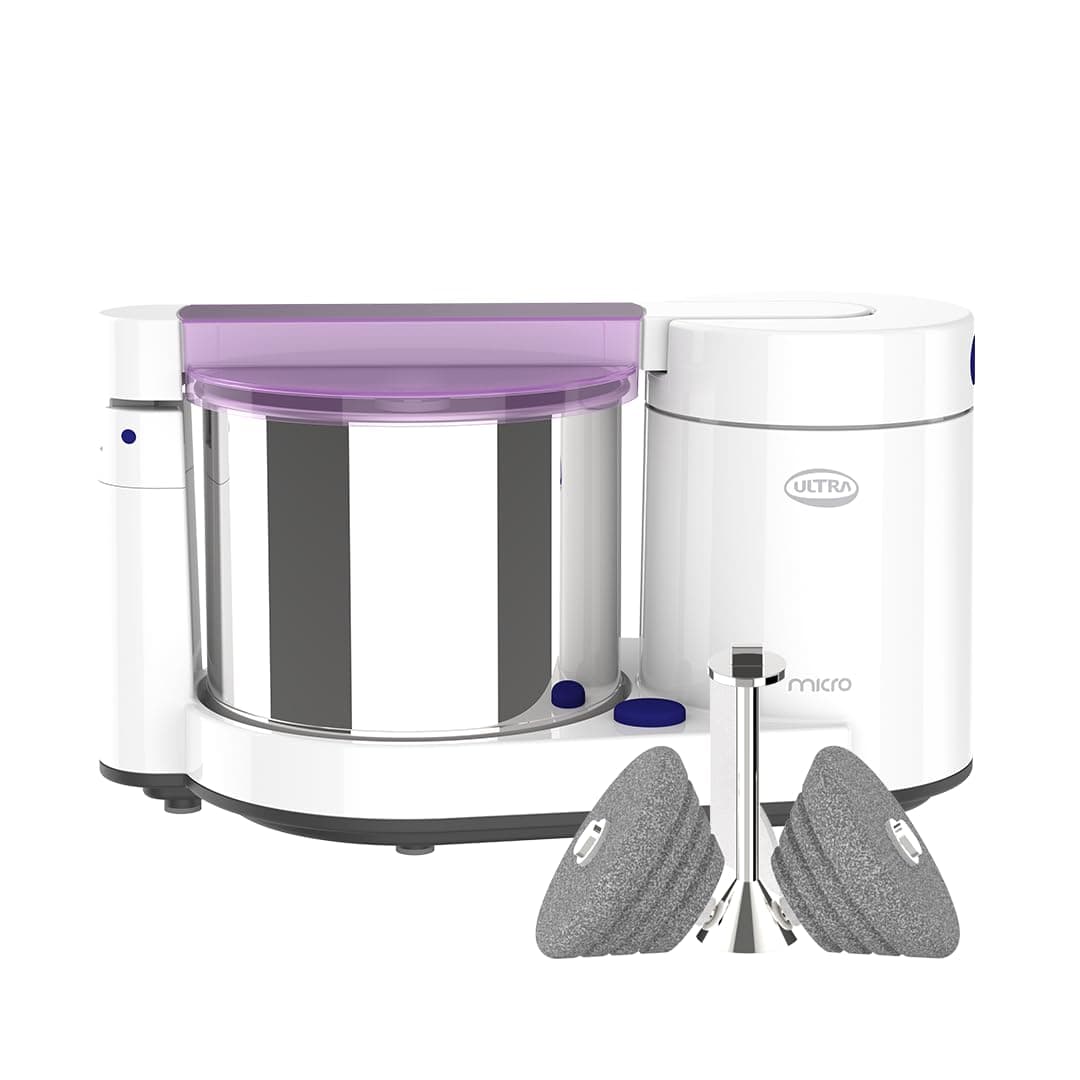 Ultra Micro 1.75 Litre Table Top Wet Grinder - White| Fast Grinding Conical S...