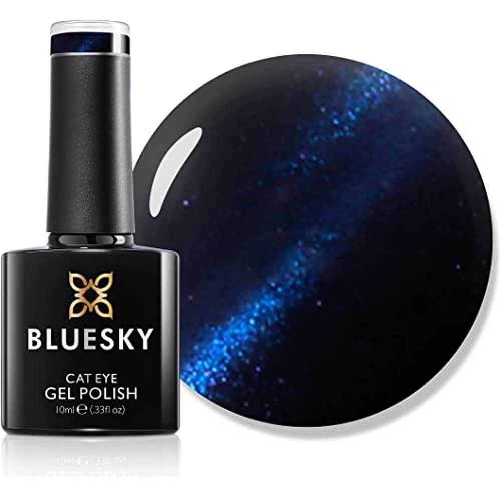 Bluesky Gel Nail Polish, Cat Eye Coat, Blue, KA548, 10ml Gel Polish (Requires curing under UV/LED Lamp and a Dark Base to obtain effect pictured)