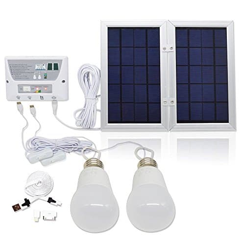LumiUP Lithum Battery 5v 4.5W Home Solar Lighting System including USB Charger Apple Iphone and android