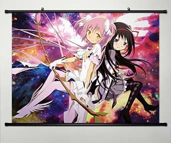 Home Decor Anime Puella Magi Madoka Magica Cosplay Wall Scroll Poster Fabric Painting Kaname Madoka 23.6 x 17.7 Inches-077