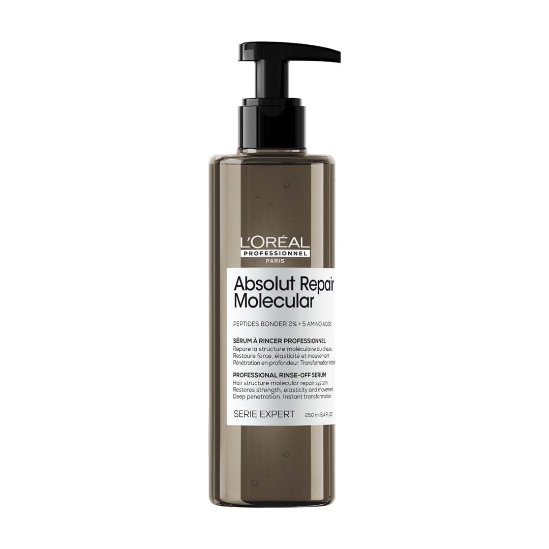 – L’Oréal Professionnel | Absolut Repair Molecular Hair Serum | Rinse-Off Serum for Damaged Hair Deep Repair Treatment for Chemically Treated Hair | Peptide Bonder + Amino Acids | SERIE EXPERT | 250ml