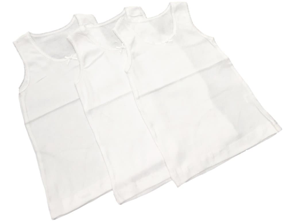 **Back to School** 6 Pack of Girls 100% Cotton Warm Vests/Available in Ages 1 up to 13 Years