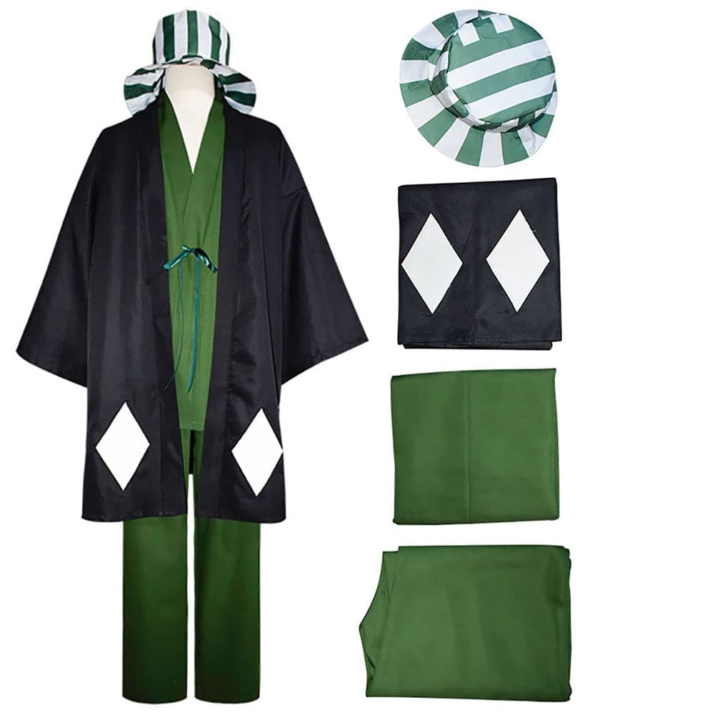 ETEBASUrahara Kisuke Cosplay Costume Outfit Kimono Uniform Cloak Anime Full Set With Hat Suit