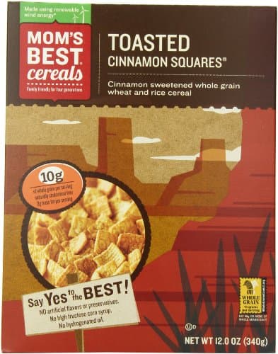 Mom Brands Cereals, Toasted Cinnamon Squares, 12.06 Pound (Pack of 12)