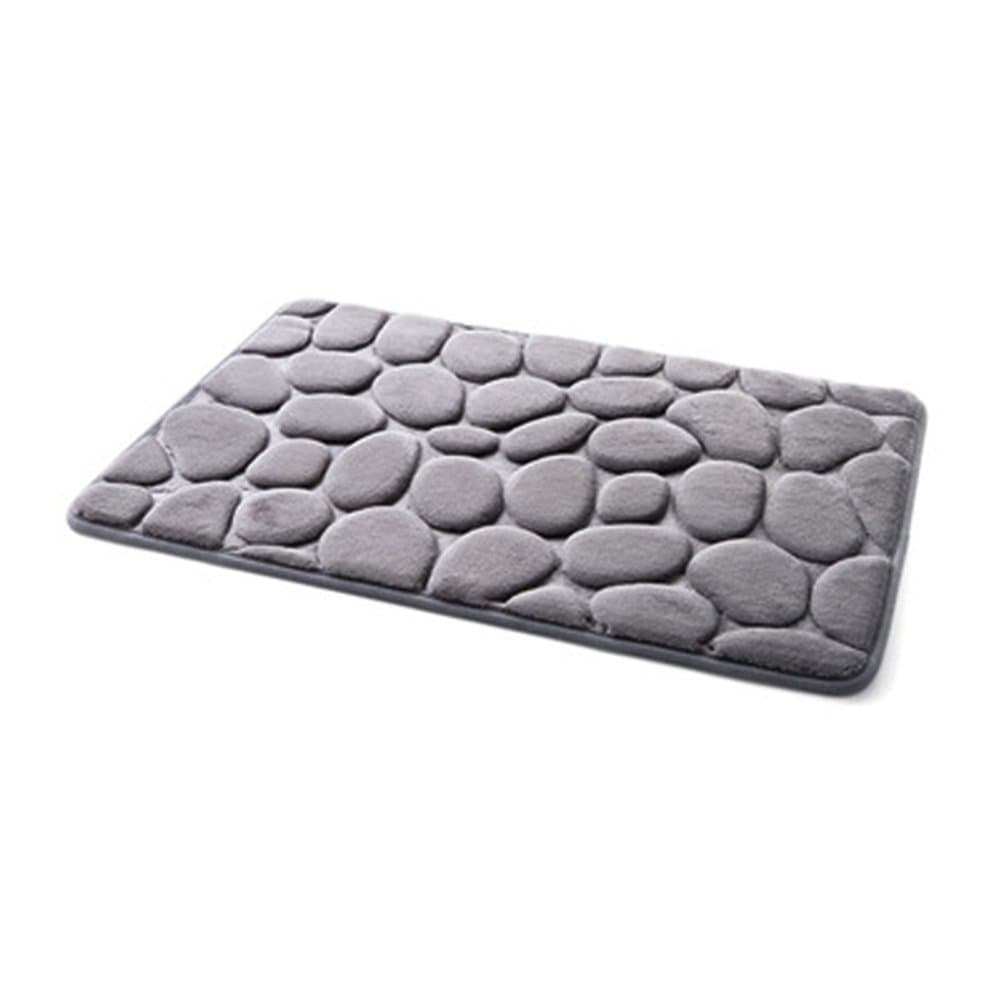 Dailydollor Home Kitchen Bathroom Pebble Style Doormats 15InchX23Inch (Grey)