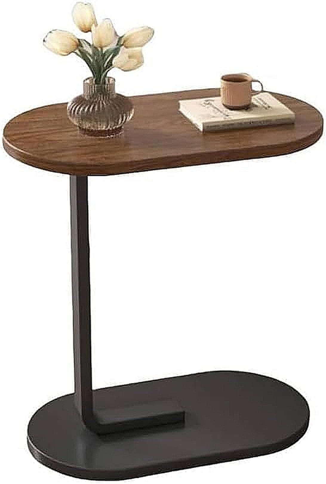 MOMENT Modern Coffee Table, Creative Design End Table, Small Snack Side Table, Storage Coffee Table, Corner Bedside Computer Desk, Nightstand for Bedroom Living Room Balcony (Walnut)