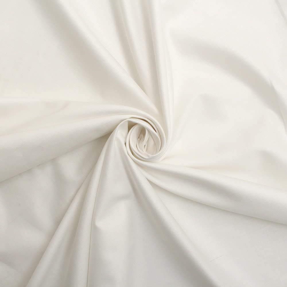 Plain 100% Cotton Woven Fabric 150cm wide per metre (WHITE)