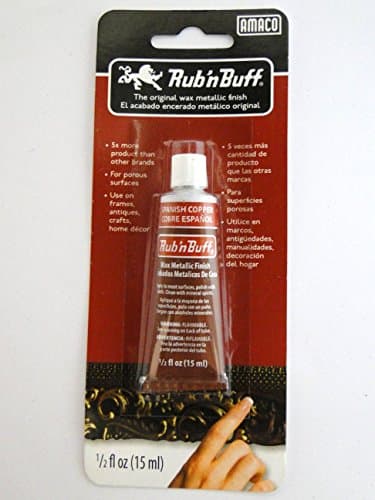 Spanish Copper Rub N Buff Original Metallic Gilding Wax Based Antiquing Decorating Crafts 15ml (Pack of 1)