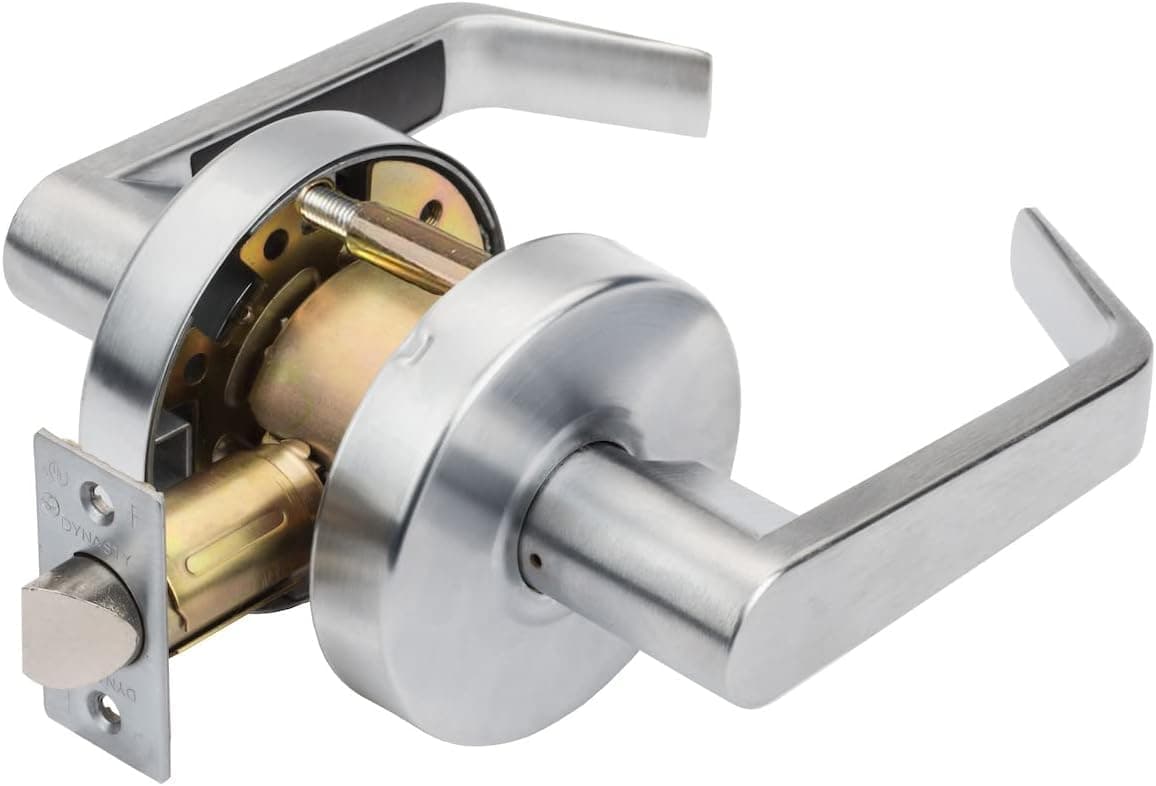 Dynasty Hardware AUG-30-26D Grade 2 Commercial Duty Passage Lever, ADA, Satin Chrome Finish