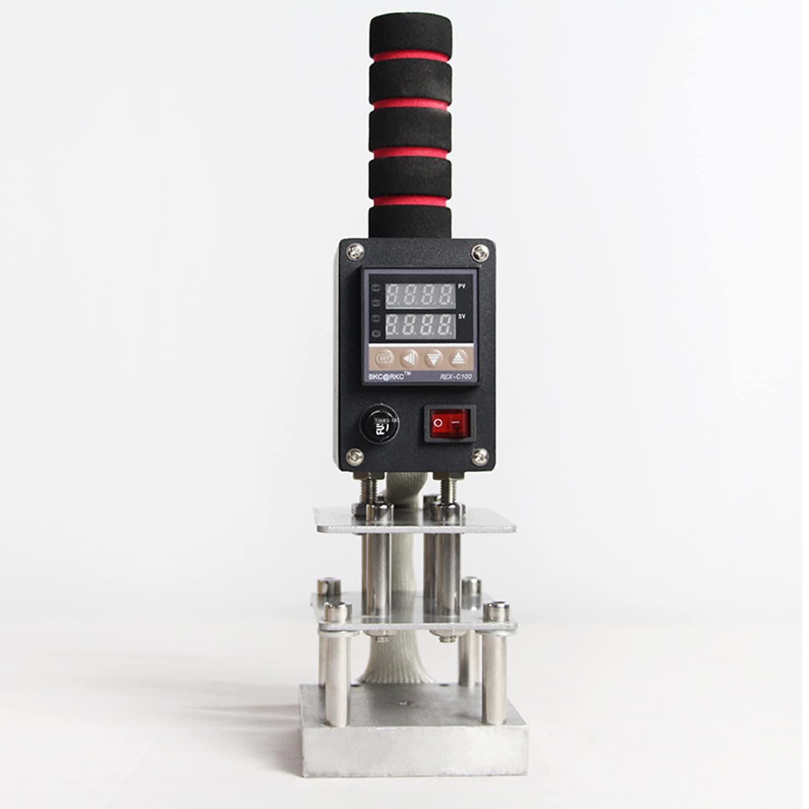 CHUANGRUN Handheld Hot Stamping Machine, Hot Foil Roll Paper Stamping Logo Embossing Machine, Leather Craft Wood Stamp Device Tool (5x7cm), for PU Wood Paper Cards