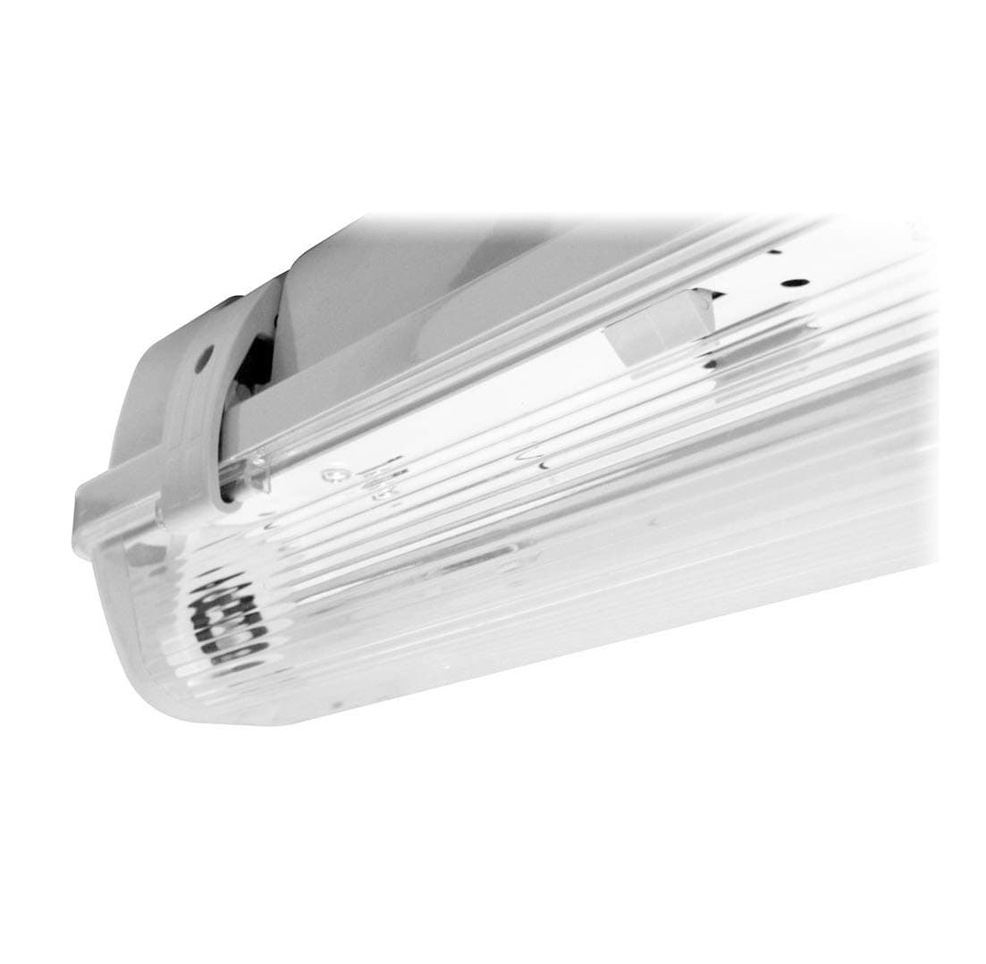 Red Arrow 2ft Single 18W T8 Non Corrosive Weatherproof Fluorescent Fitting Light Lighting IP65 Suitable Greenhouses (free tube light)