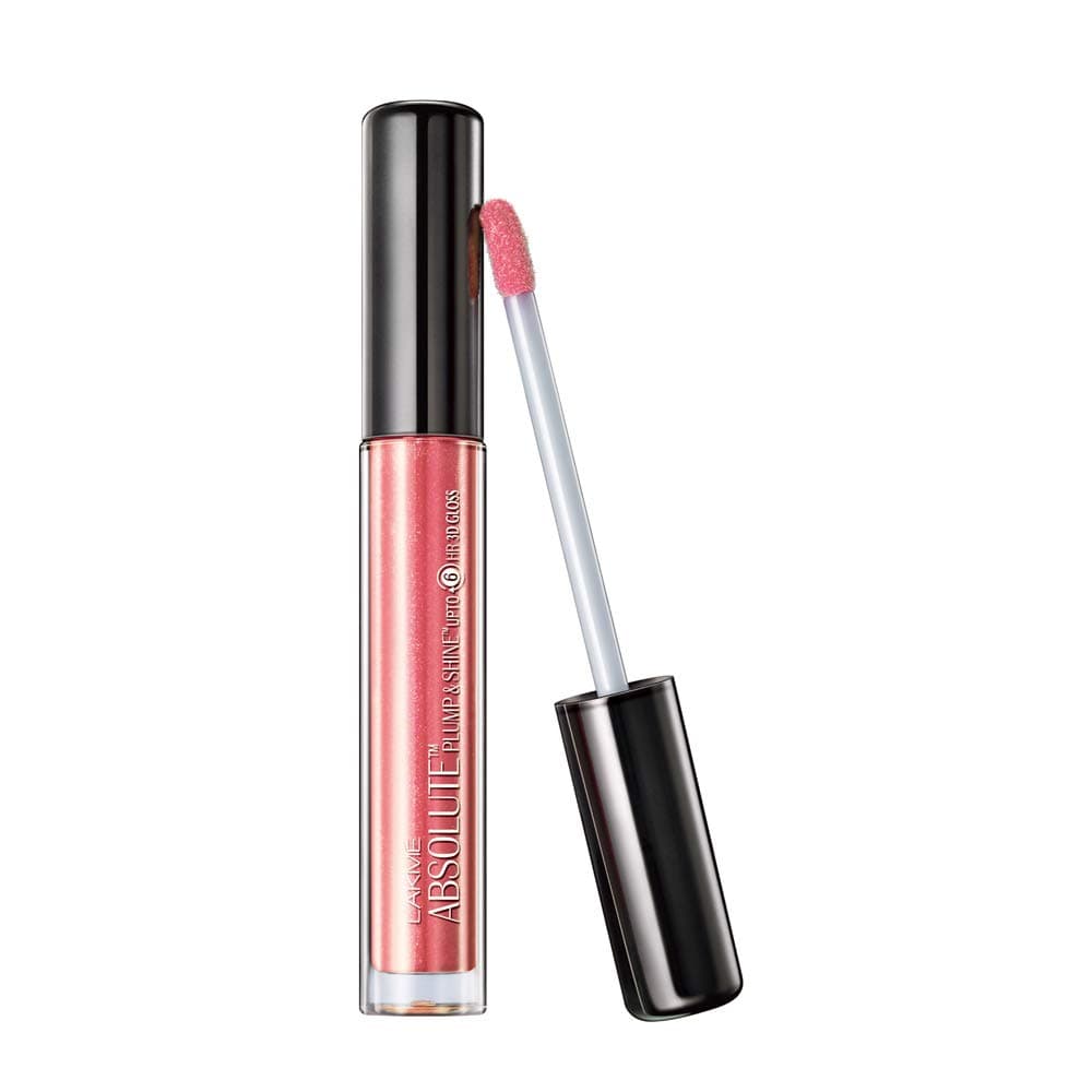 Lakme Absolute Plump and Shine Lip Gloss, Rose Shine, 3ml