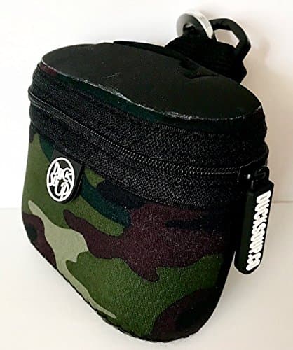Easy fill/clean neoprene treat bag in Green Camo pattern, the quickest and easiest treat bag to use