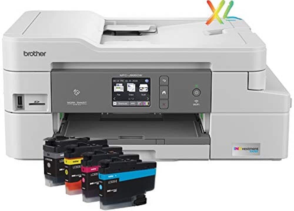 Brother INKvestmentTank Inkjet Printer, MFC-J995DW XL, Extended Print, Color All-in-One Printer, Mobile Printing Duplex Printing, Upto 2-Years Ink-in-Box