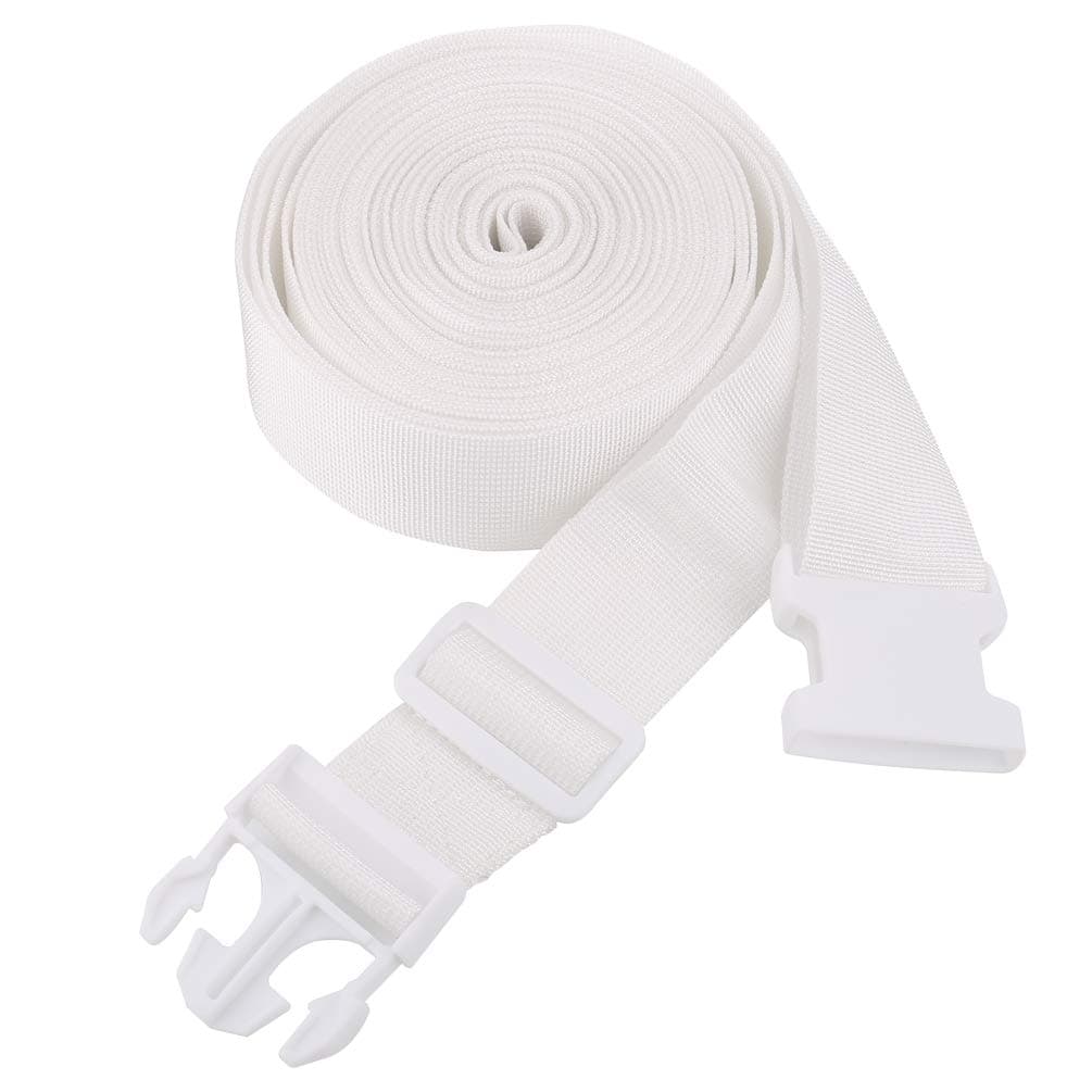 White Strap for Twin Beds/Twin to King Bed Strap/Twin Bed Connector/Twin Bed Joiner for Converting Twin to King or Twin XL to King – 33ft Long Bed Connector Strap with Adjustable Buckle