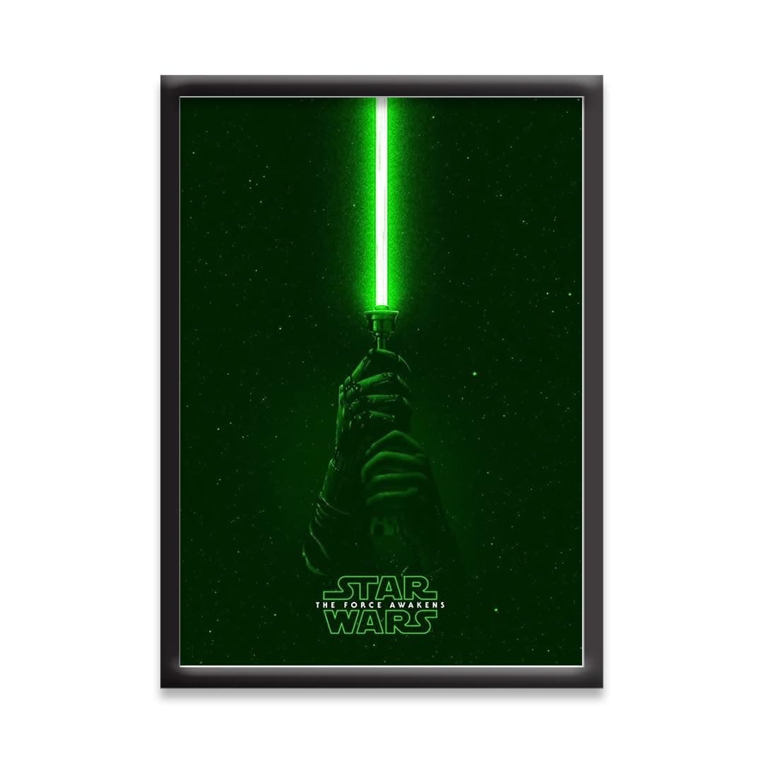 Jurojin Junction | The Star Wars Art | Aesthetic Framed Poster | Vector Art Framed Posters - Matt Black Frame (A4 Black Framed, The Star Wars)