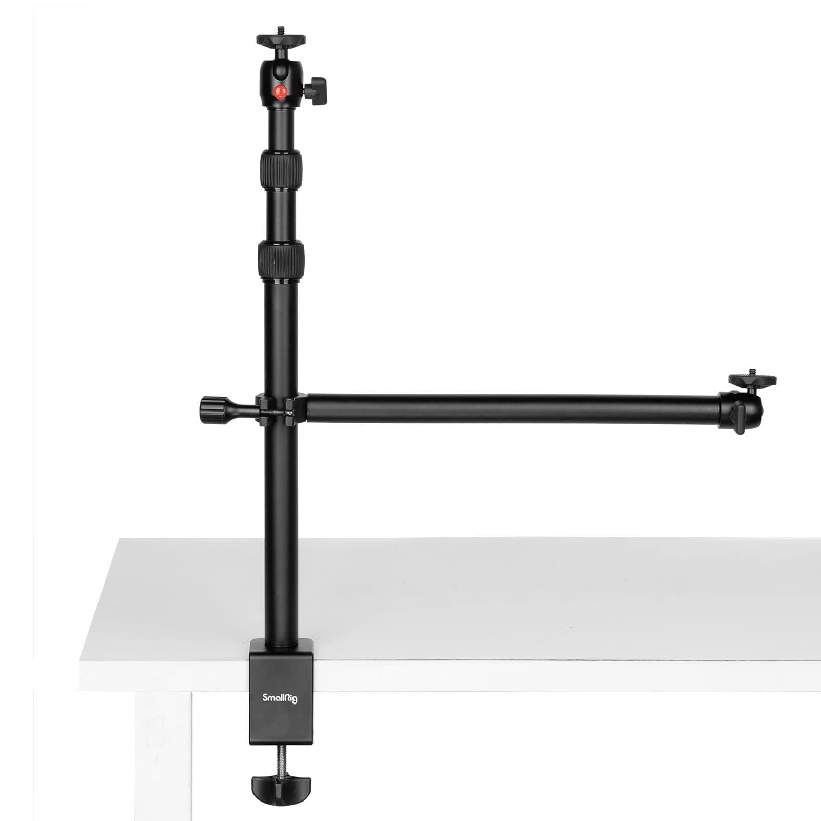 SMALLRIG Camera Desk Mount Table Stand with Magic Arm and 1/4" Ball Head, 13"-35.4" Adjustable Light Stand, Tabletop C Clamp for DSLR Camera, Ring Light, Live Streaming, Photo Video Shooting - 3992
