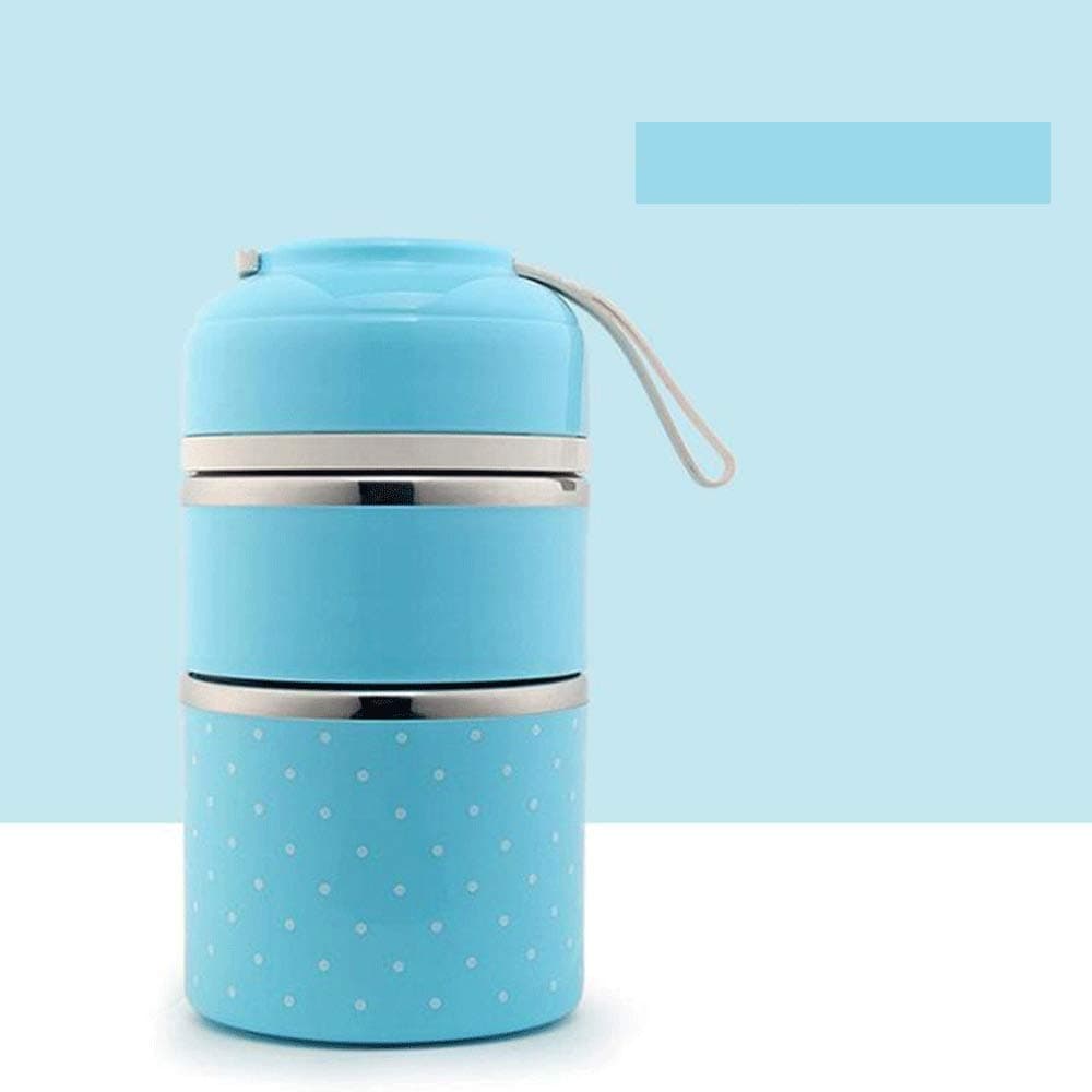 Skyzone 2 Layer Stainless Steel Vacuum Insulated with Handle Lunch Box/Picnic Food Container (Multicolour)