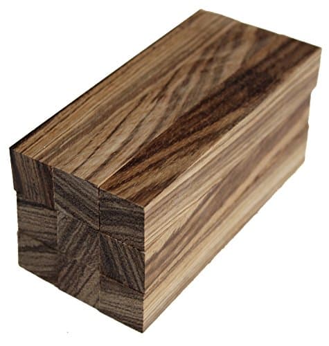 Exotic Wood Pen Blanks 9-Pack (Zebrawood)