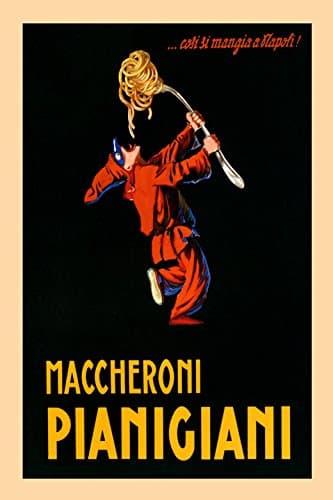 Pasta Clown Maccheroni Pianigiani Italy Italia Italian Food Vintage Poster Repro 20" X 30" Image Size ON CANVAS