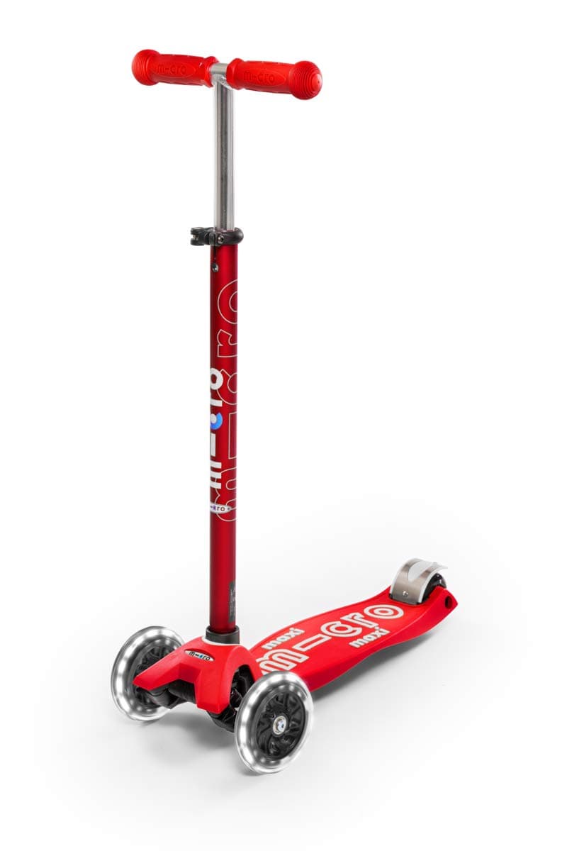 Micro Scooters | Maxi LED Deluxe Children's Scooter | 3 Wheel Scooter | Handlebar Adjustable | Boys & Girls | 5-12yrs