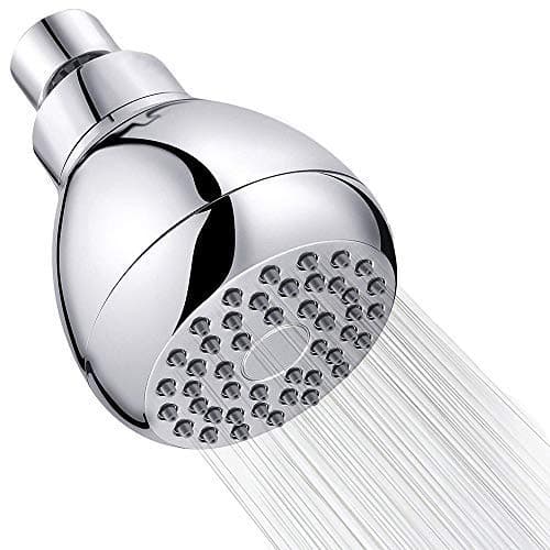 High Pressure Shower Head, Full-Chrome High Flow Finish Fixed Showerhead, Wall Mounted Filtered with Removable Water Restricter, Resisting for Low Water Pressure