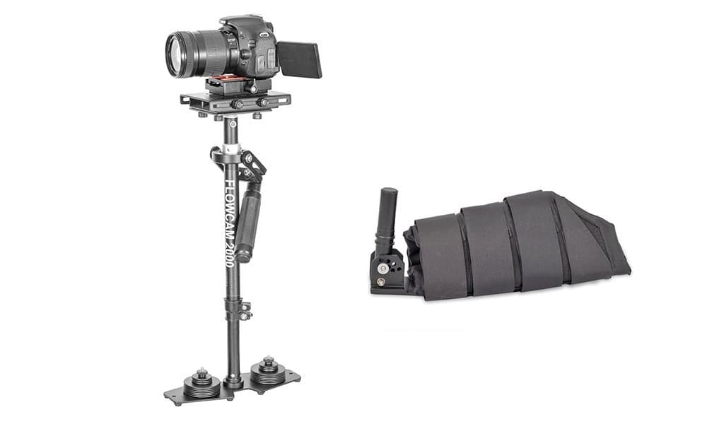 Flowcam 2000 HandHeld Camera Stabilizer with Forearm Brace and Flowcam Metal Quick release for Cameras weighing…