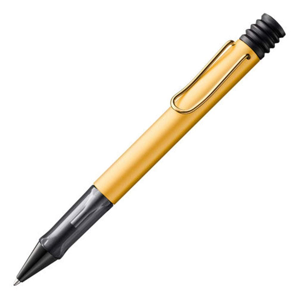 Lamy1235509 AL-star 299 Ballpoint Pen - Aluminium Ballpoint Pen in Gold/Black with Ergonomic Handle and Transparent Grip - With Large Refill - Line Width M