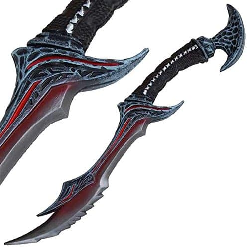 Elder Scrolls Skyrim Single Straight Daedric Style Foam LARP Dagger Dovahkiin