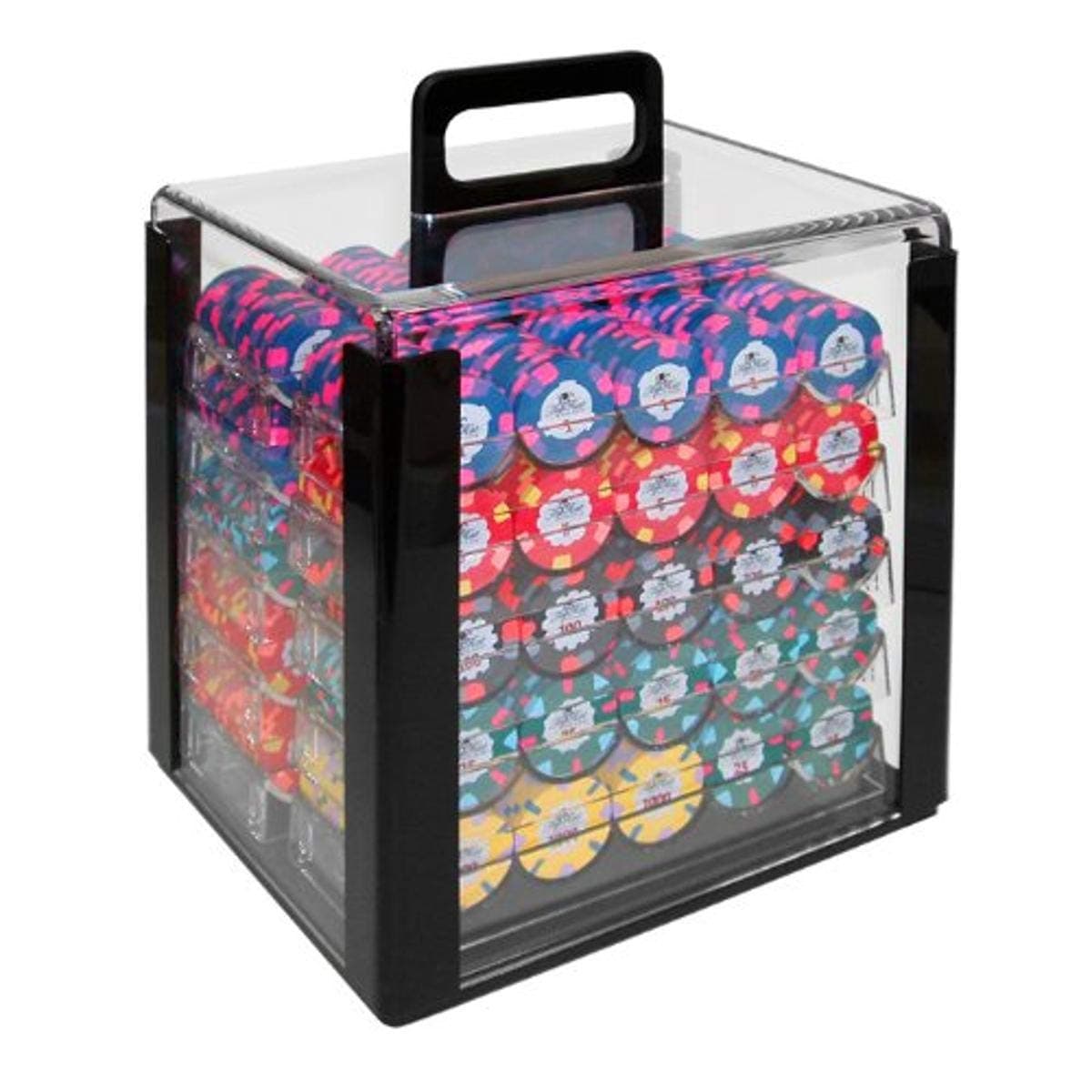 Paulson 1000 World Tophat and Cane Clay Chips with Carrier (Clear)