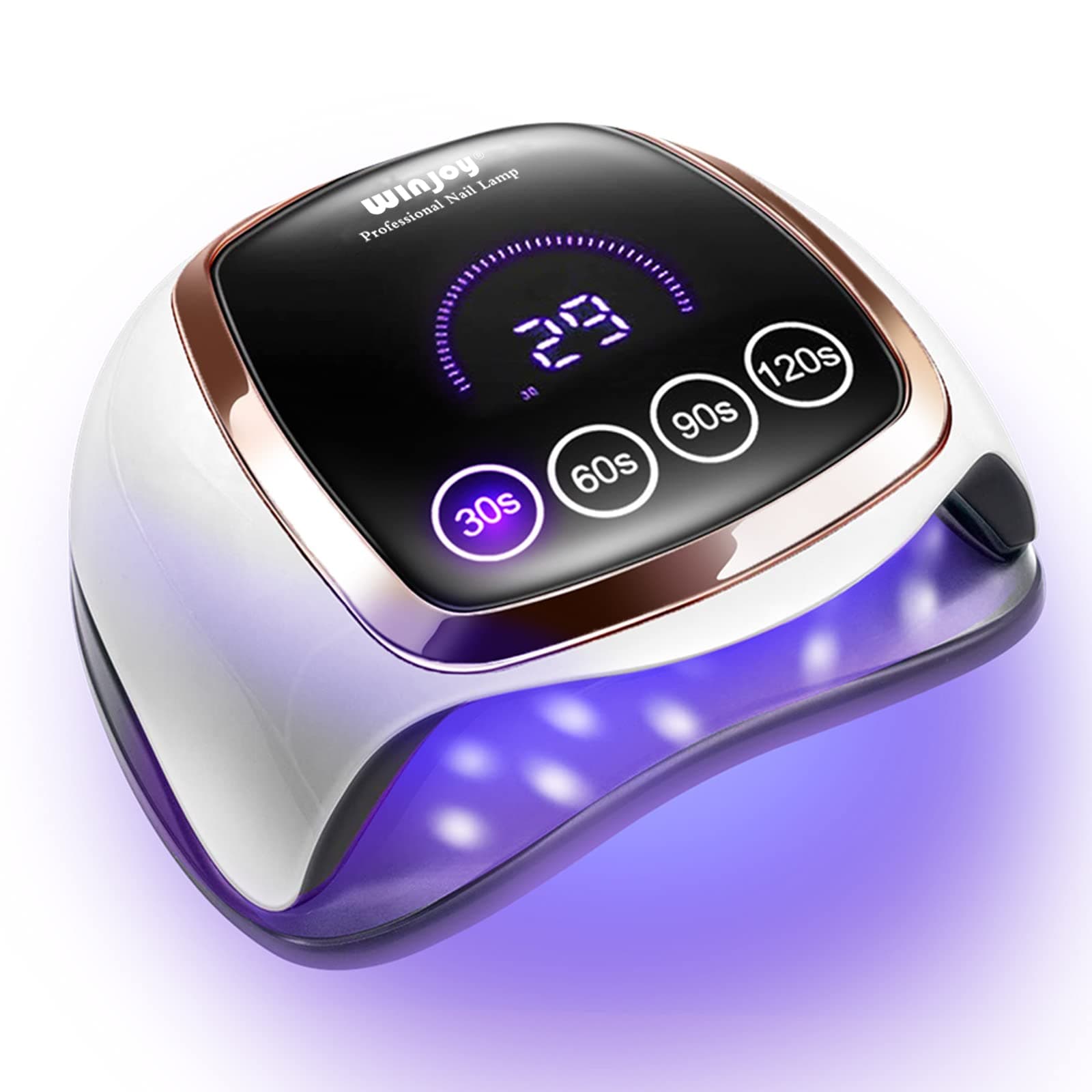 UV LED Nail Lamp,168W Fast UV Light for Nails Gel Polish, Professional Curing with 4 Timer Setting Auto Sensor and LCD Touch Screen, LED Gel Nail Dryer for Home Salon Use
