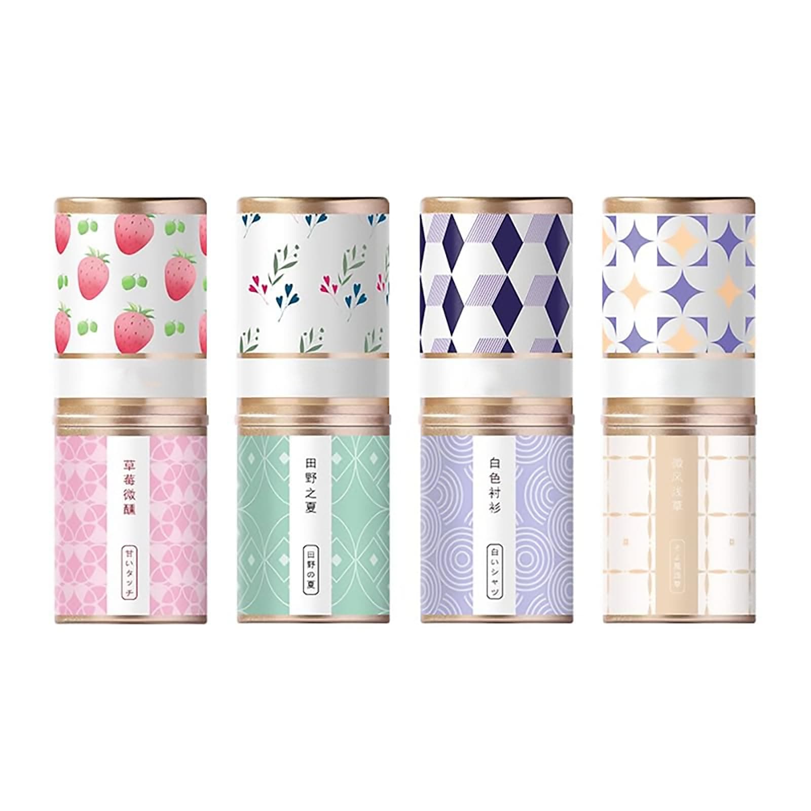 4PCS Solid Balm Sets - Solid Perfume for Travel, Natural Fragrance for Men and Women