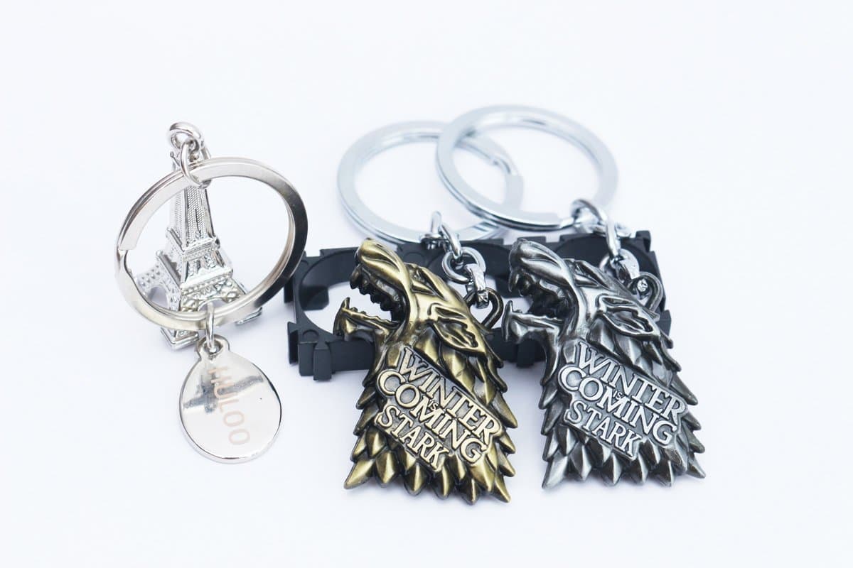 Aeiniwer Huloo Thrones Game Stark family flag keychain