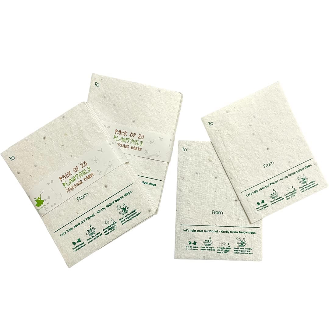 - Plantable Seed Paper Message Cards/Greeting Cards/Gift Tags, That Grow into Plants | Set of 40