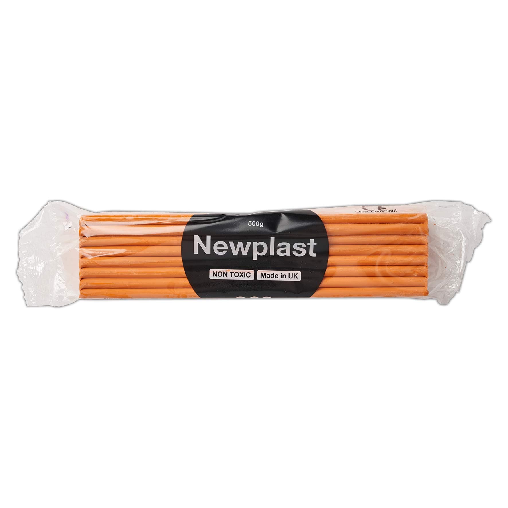 Newplast Plasticine, Orange Block Of Modelling Material