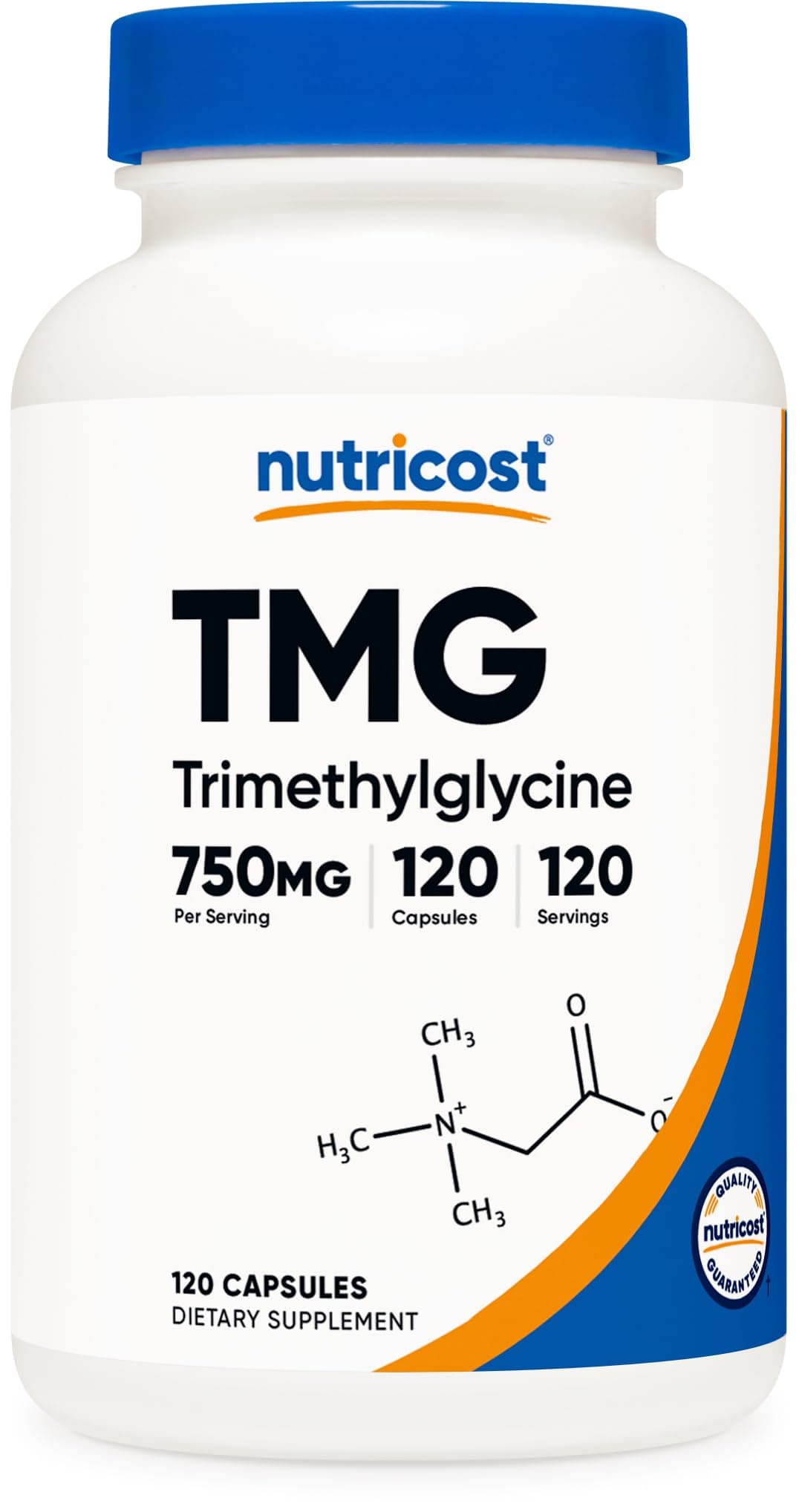 Nutricost TMG (Trimethylglycine) 750mg, 120 Capsules - 120 Day Supply - Non-GMO, Gluten Free