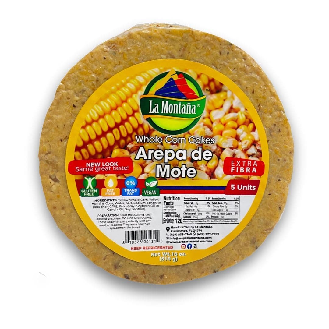 Arepas Colombianas (Arepa de Mote/Whole Corn Cake)