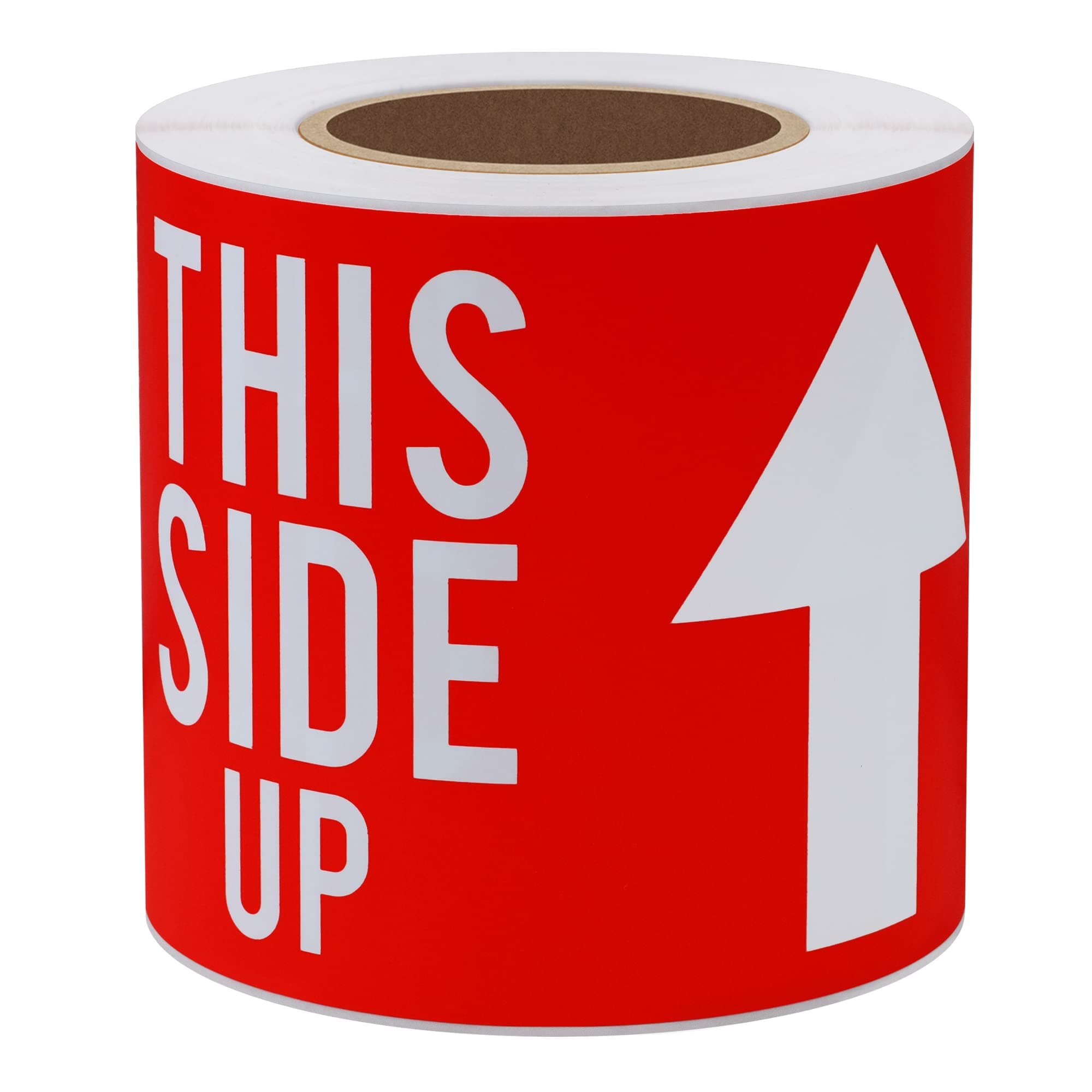 This Side UP Stickers 3×5 Inch Fragile Shipping Handing Warning Labels Suitable for Business Delivery,Warehouse,Factory,Logistics - 100 Stickers Per Roll