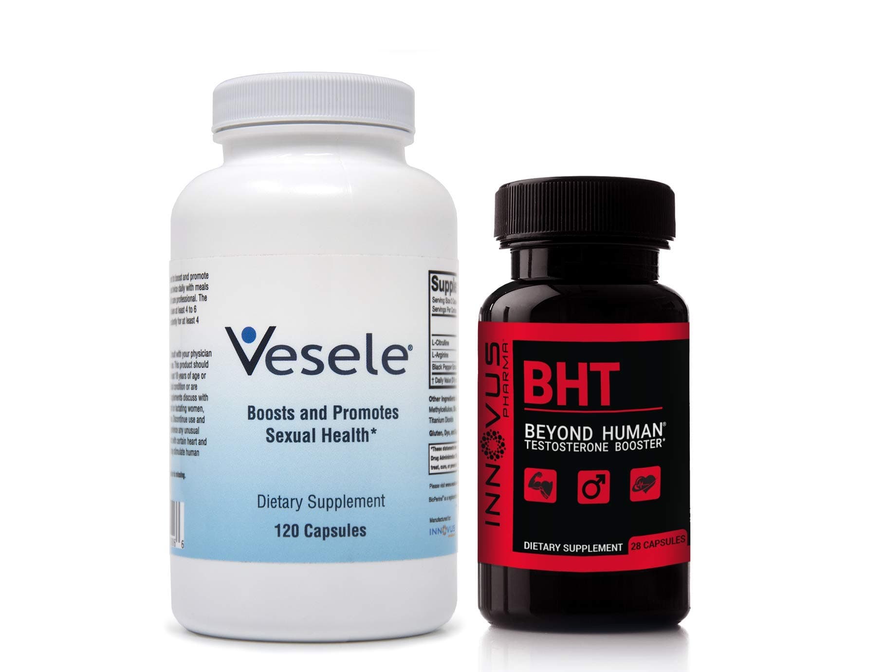 Vesele® & Beyond Human® T-Booster Bundle| Promotes Healthy Blood Flow | Dietary Supplement | Promote Stamina, Endurance, Muscle Mass, and Bone Density | Blend of L-Citrulline, L-Arginine, BioPerine