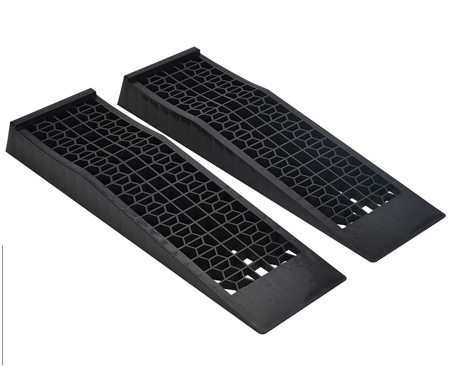 AnZ 2X Heavy Duty 3T 3000KG Home Low Rise Wide Car Van Workshop Plastic Strong Level Wheel Ramp Set