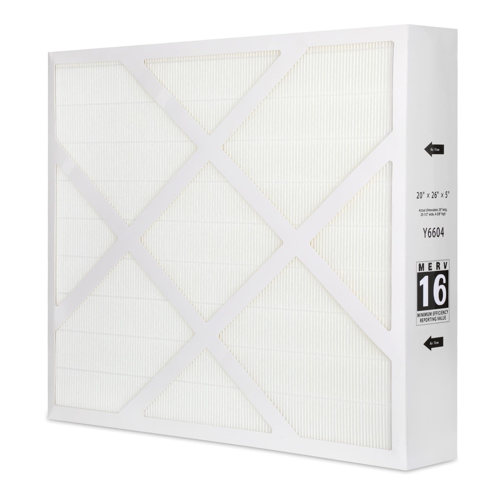 One Pack Y6604 MERV 16 Air Filter, 20x26x5 Inches MERV16 Air Filter Perfectly Fits for PureAir PCO3-20-16 Air Purifier, Y6604 Air Filter Replacement Keeps Your Filtration System Running Smoothly