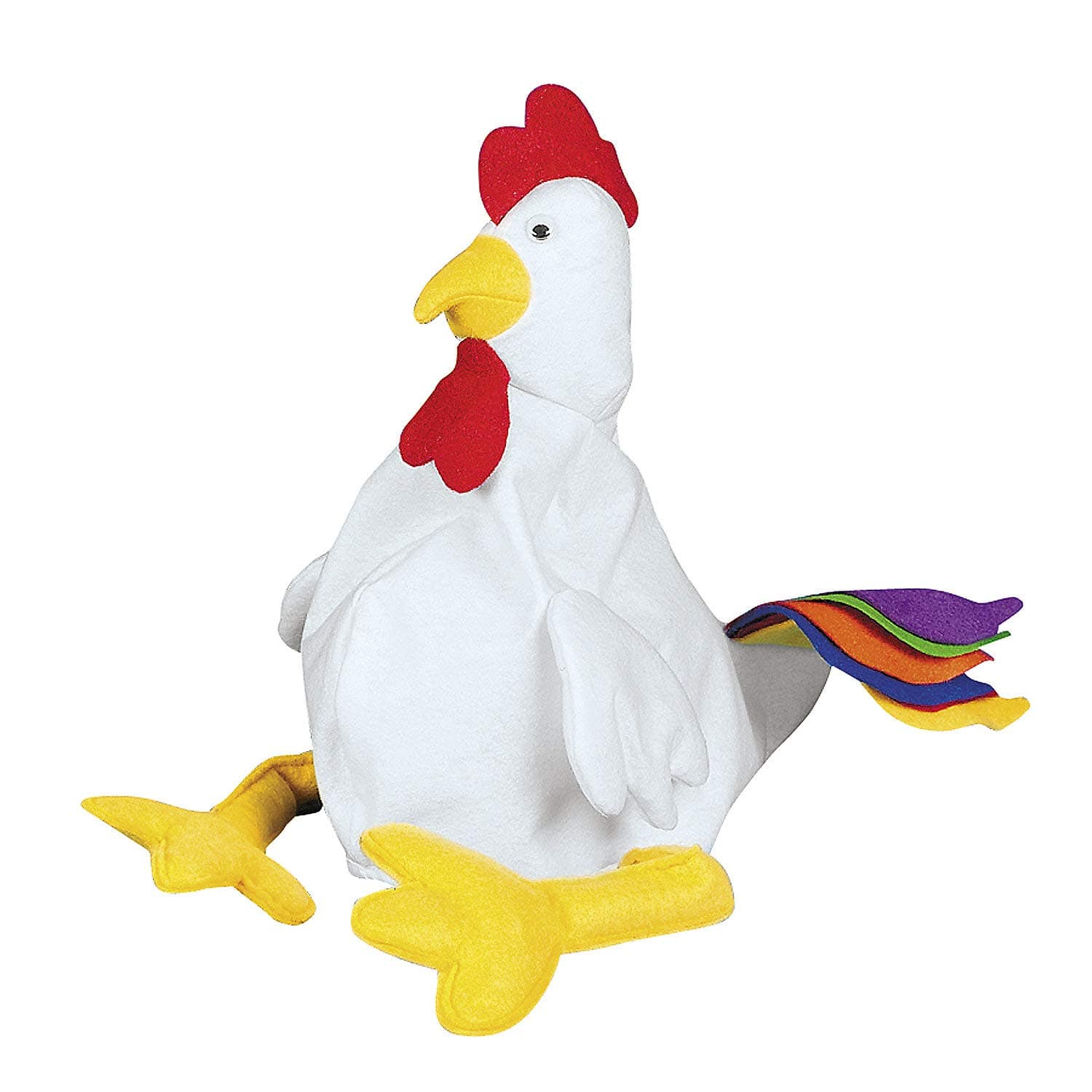 Fun Express - Felt Chicken Hat - Apparel Accessories - Hats - Novelty Piece Hats - 1 Piece