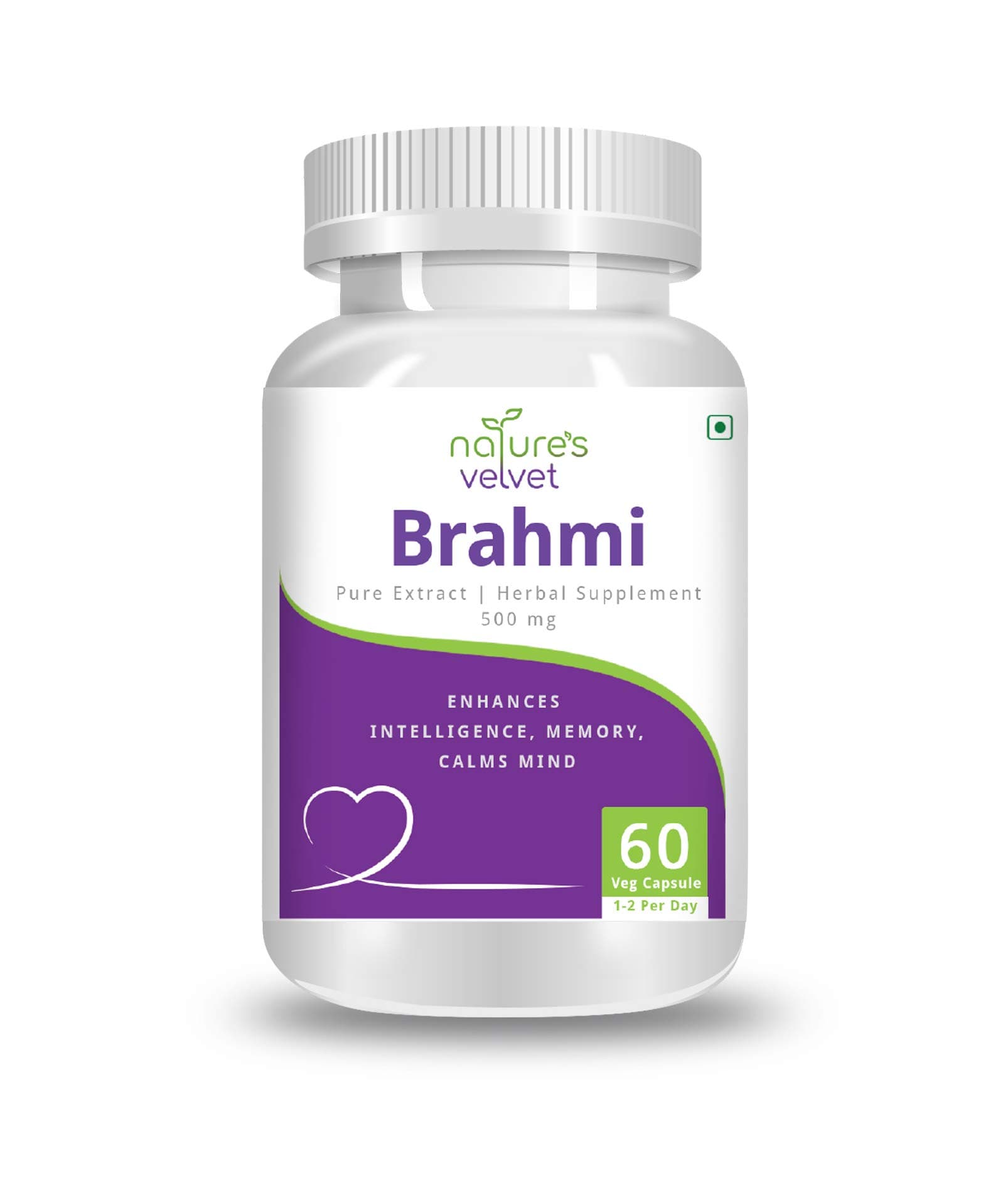 Lifecare Brahmi (Bacopa Monnieri) Pure Extract 500 mg, 60 Veg Capsules - Pack of 1