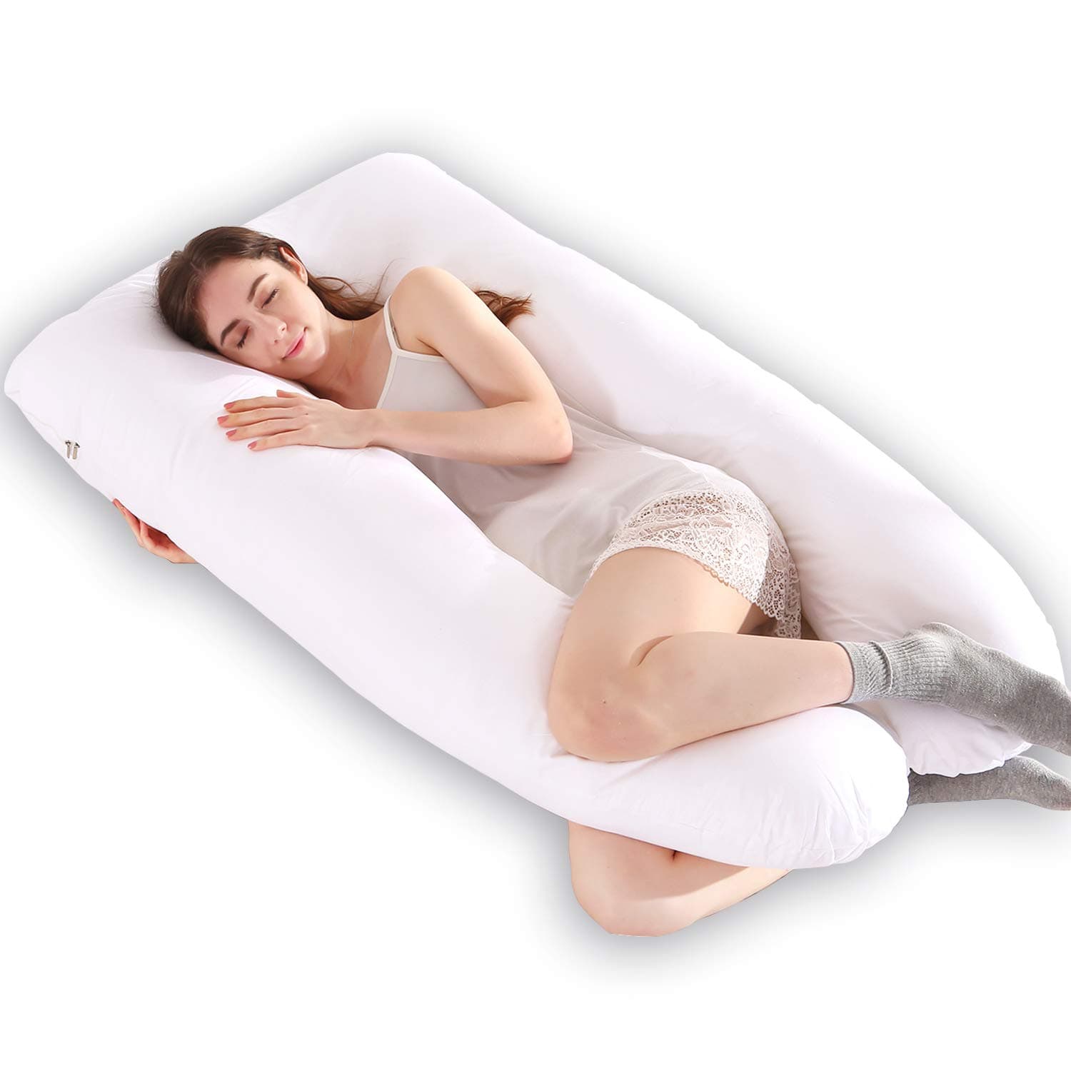 Full Body Pregnancy Pillow, 60 inches Maternity Pillow for Pregnant Women, Comfort U Shaped Body Zootzi Pillow