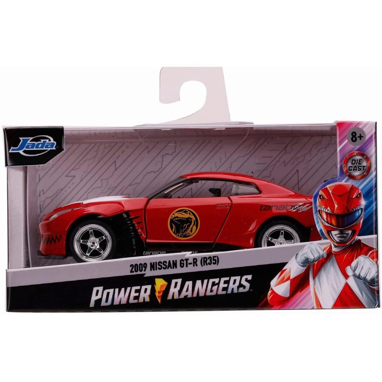 Toys Power Rangers 1:32 Red Ranger 2009 Nissan GT-R R35 Ben Sopra Die-cast Cars, Toys for Kids and Adults