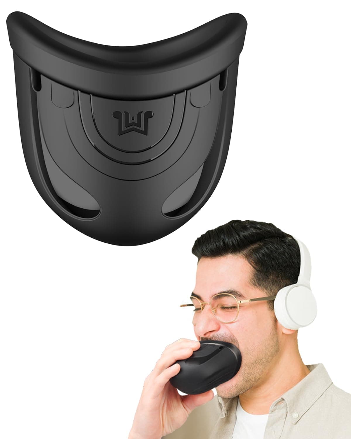 Vocal Dampener for Singers, Actors, Performers, Stress Relief, Soundproof Voice Dampener, Portable Warm-Up Room for Singing Practice (Black+Black)
